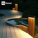 GobekUsa LED Wood Grain Lawn Light - Waterproof Stainless Steel Street Lamp