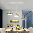 GobekUsa LED Wood Iron Pendant Light for Study, Bedside - Nordic Modern Design