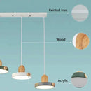 GobekUsa LED Wood Iron Pendant Light for Study, Bedside - Nordic Modern Design