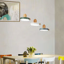 GobekUsa LED Wood Iron Pendant Light for Study, Bedside - Nordic Modern Design