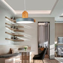 GobekUsa LED Wood Iron Pendant Light for Study, Bedside - Nordic Modern Design