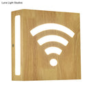 GobekUsa Modern LED Wood Square Wall Sconce: Beige Bedside Light with Cute Pattern