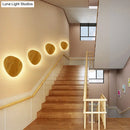 GobekUsa Modern LED Wood Wall Sconce in Beige - Stylish Geometric Living Room Light Fixture