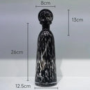 GobekUsa Leopard Texture Glass Vase: Modern Floral Vase for Chic Room Decor