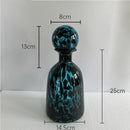 GobekUsa Leopard Texture Glass Vase: Modern Floral Vase for Chic Room Decor