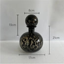 GobekUsa Leopard Texture Glass Vase: Modern Floral Vase for Chic Room Decor