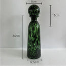 GobekUsa Leopard Texture Glass Vase: Modern Floral Vase for Chic Room Decor