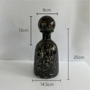 GobekUsa Leopard Texture Glass Vase: Modern Floral Vase for Chic Room Decor