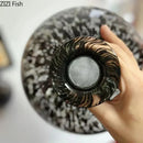 GobekUsa Leopard Texture Glass Vase: Modern Floral Vase for Chic Room Decor