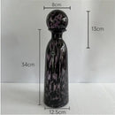 GobekUsa Leopard Texture Glass Vase: Modern Floral Vase for Chic Room Decor