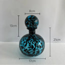 GobekUsa Leopard Texture Glass Vase: Modern Floral Vase for Chic Room Decor