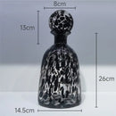 GobekUsa Leopard Texture Glass Vase: Modern Floral Vase for Chic Room Decor
