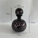 GobekUsa Leopard Texture Glass Vase: Modern Floral Vase for Chic Room Decor