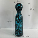 GobekUsa Leopard Texture Glass Vase: Modern Floral Vase for Chic Room Decor