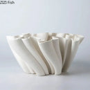 GobekUsa Bud Shape Ceramic Vase Floral Arrangement Desk Decor Modern Artificial Flowers