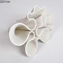 GobekUsa Bud Shape Ceramic Vase Floral Arrangement Desk Decor Modern Artificial Flowers