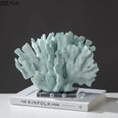 GobekUsa Coral Resin Statue Desk Decoration Modern Home Decor Ornaments