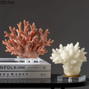 GobekUsa Coral Resin Statue Desk Decoration Modern Home Decor Ornaments