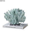GobekUsa Coral Resin Statue Desk Decoration Modern Home Decor Ornaments