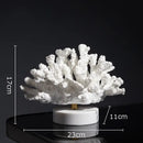 GobekUsa Coral Resin Statue Desk Decoration Modern Home Decor Ornaments