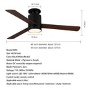 GobekUsa 40 Inch LED Ceiling Fan with Remote Control - Modern Plywood Blade Design