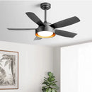 GobekUsa 5-Blade Ceiling Fan with Remote Control & LED Light - Silent Motor