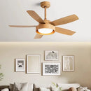 GobekUsa 5-Blade Ceiling Fan with Remote Control & LED Light - Silent Motor