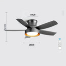 GobekUsa 5-Blade Ceiling Fan with Remote Control & LED Light - Silent Motor