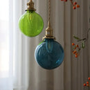 GobekUsa Bubble Glass Ball LED Pendant Lamp with Copper Knob Switch - Nordic Modern Home Decor