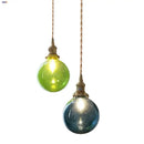 GobekUsa Bubble Glass Ball LED Pendant Lamp with Copper Knob Switch - Nordic Modern Home Decor