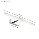 GobekUsa Modern Linear Acrylic Vanity Light Fixture - LED Nickel Finish Wall Sconce Lamp in Warm/White Light (16.5"/20.5" W)