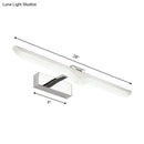 GobekUsa Modern Linear Acrylic Vanity Light Fixture - LED Nickel Finish Wall Sconce Lamp in Warm/White Light (16.5"/20.5" W)