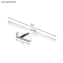 GobekUsa Modern Linear Acrylic Vanity Light Fixture - LED Nickel Finish Wall Sconce Lamp in Warm/White Light (16.5"/20.5" W)