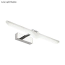 GobekUsa Modern Linear Acrylic Vanity Light Fixture - LED Nickel Finish Wall Sconce Lamp in Warm/White Light (16.5"/20.5" W)