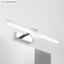 GobekUsa Modern Linear Acrylic Vanity Light Fixture - LED Nickel Finish Wall Sconce Lamp in Warm/White Light (16.5"/20.5" W)