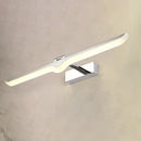 GobekUsa Modern Linear Acrylic Vanity Light Fixture - LED Nickel Finish Wall Sconce Lamp in Warm/White Light (16.5"/20.5" W)