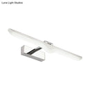 GobekUsa Modern Linear Acrylic Vanity Light Fixture - LED Nickel Finish Wall Sconce Lamp in Warm/White Light (16.5"/20.5" W)