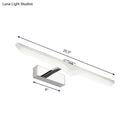 GobekUsa Modern Linear Acrylic Vanity Light Fixture - LED Nickel Finish Wall Sconce Lamp in Warm/White Light (16.5"/20.5" W)