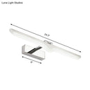 GobekUsa Modern Linear Acrylic Vanity Light Fixture - LED Nickel Finish Wall Sconce Lamp in Warm/White Light (16.5"/20.5" W)