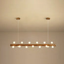 GobekUsa Brown Modern Linear Island Pendant Metal Lamp