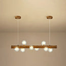 GobekUsa Brown Modern Linear Island Pendant Metal Lamp