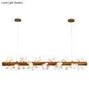 GobekUsa Brown Modern Linear Island Pendant Metal Lamp