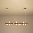 GobekUsa Brown Modern Linear Island Pendant Metal Lamp