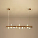 GobekUsa Brown Modern Linear Island Pendant Metal Lamp