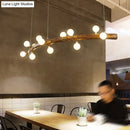 GobekUsa Brown Modern Linear Island Pendant Metal Lamp