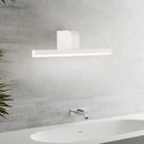 GobekUsa Modern Linear LED Vanity Light - White/Black Metal Wall Mount in Natural Light, 16"/19.5"/23.5" Wide