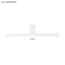 GobekUsa Modern Linear LED Vanity Light - White/Black Metal Wall Mount in Natural Light, 16"/19.5"/23.5" Wide