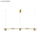 GobekUsa Modern Linear Metallic Chandelier Light - 3/5 Heads Black/Gold Hanging Lamp with Rotatable Shade - Warm/White Light