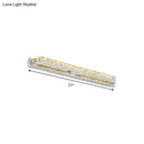 GobekUsa Modern Linear Wall Mounted Vanity Sconce for Bathroom - Clear/Amber Crystal, Warm/White Light - 16"/22"/27" Long