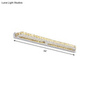 GobekUsa Modern Linear Wall Mounted Vanity Sconce for Bathroom - Clear/Amber Crystal, Warm/White Light - 16"/22"/27" Long